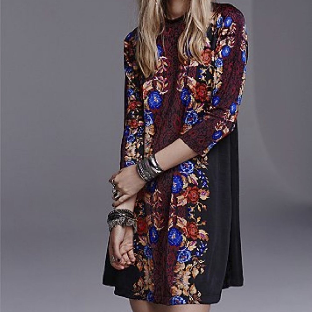 Free People New Romantics Fiesta Floral Dress - S